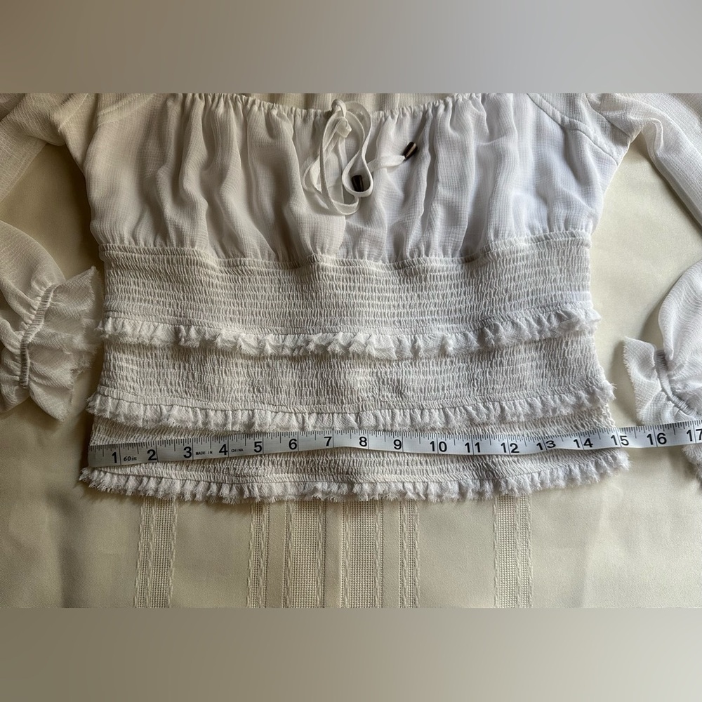 Free People White Long Sleeve Blouse - Picture 13 of 16
